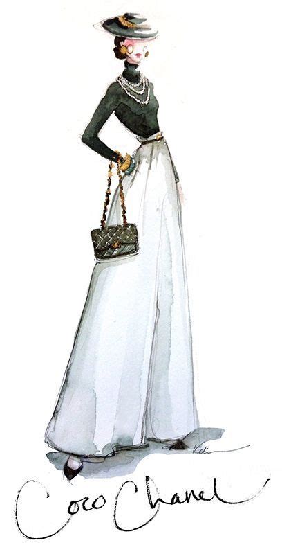 illustratie mode 1990 coco chanel|Coco Chanel fashion model.